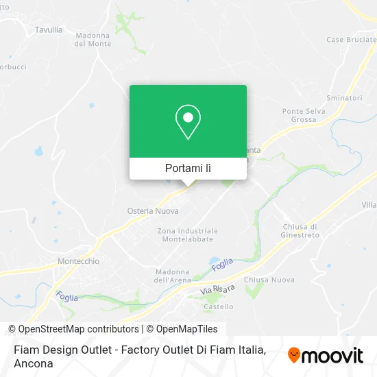 Mappa Fiam Design Outlet - Factory Outlet Di Fiam Italia