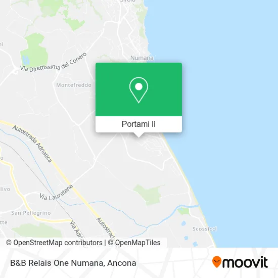 Mappa B&B Relais One Numana