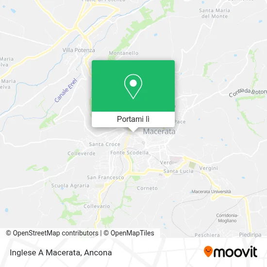 Mappa Inglese A Macerata