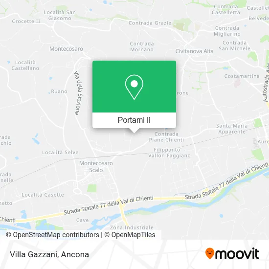 Mappa Villa Gazzani