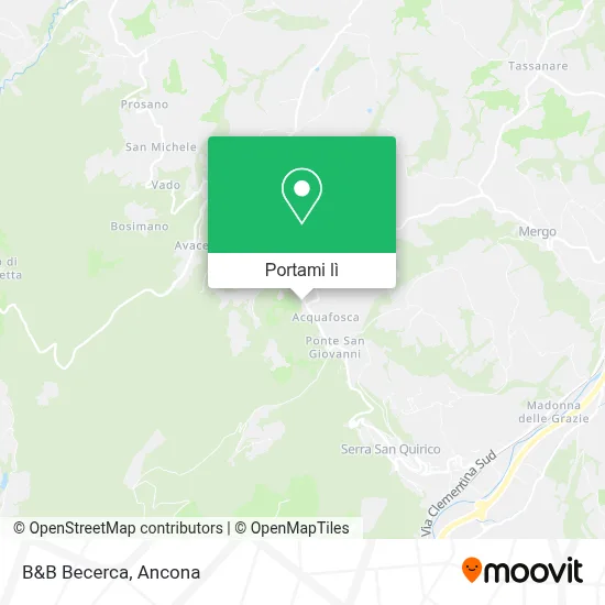 Mappa B&B Becerca