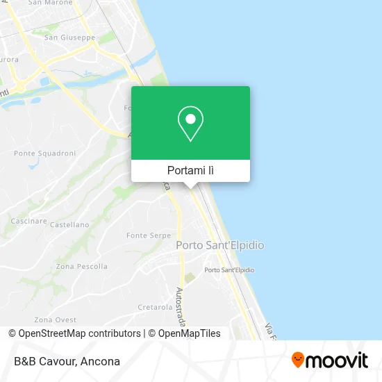 Mappa B&B Cavour