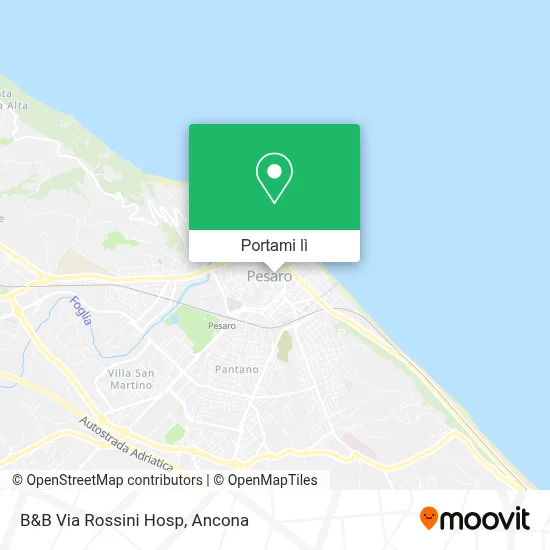 Mappa B&B Via Rossini Hosp