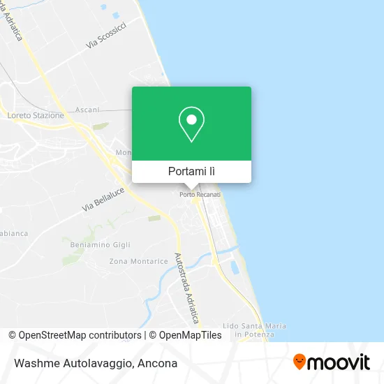 Mappa Washme Autolavaggio