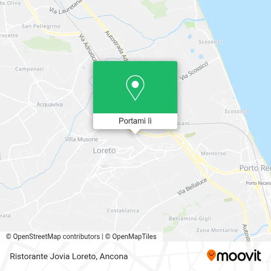 Mappa Ristorante Jovia Loreto