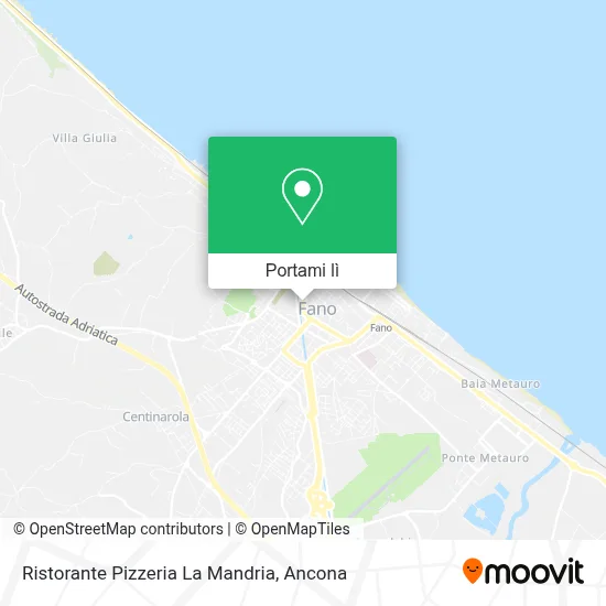 Mappa Ristorante Pizzeria La Mandria