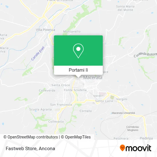 Mappa Fastweb Store