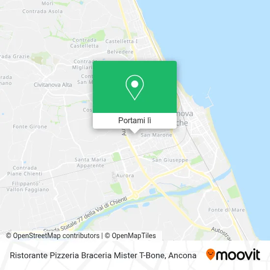 Mappa Ristorante Pizzeria Braceria Mister T-Bone