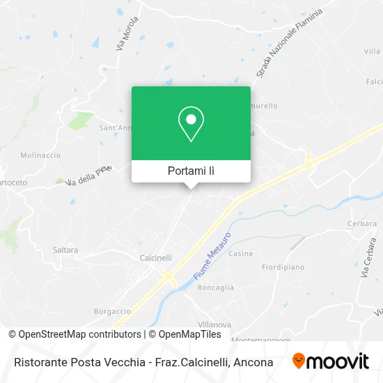 Mappa Ristorante Posta Vecchia - Fraz.Calcinelli