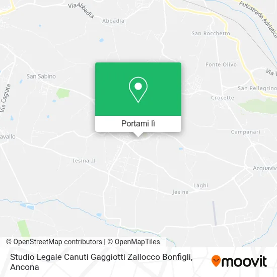 Mappa Studio Legale Canuti Gaggiotti Zallocco Bonfigli