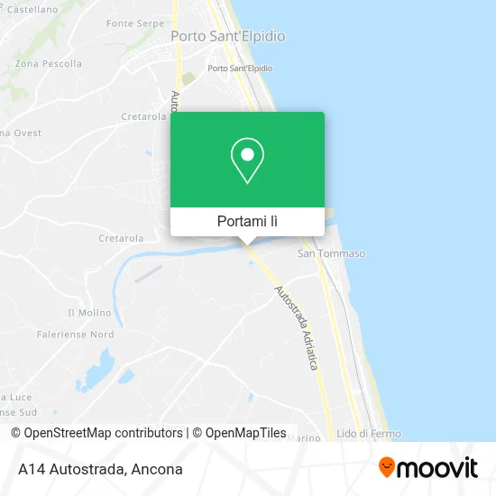 Mappa A14 Autostrada