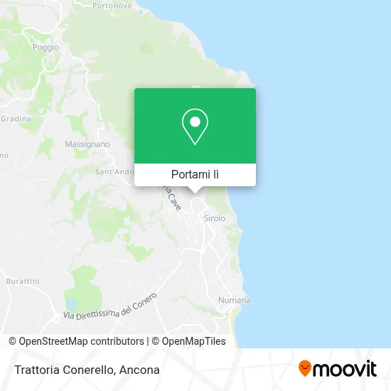 Mappa Trattoria Conerello
