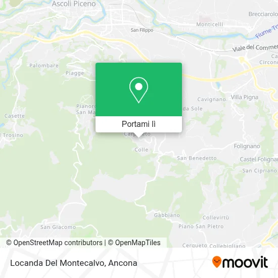 Mappa Locanda Del Montecalvo