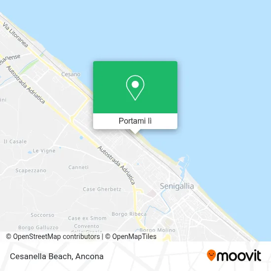 Mappa Cesanella Beach