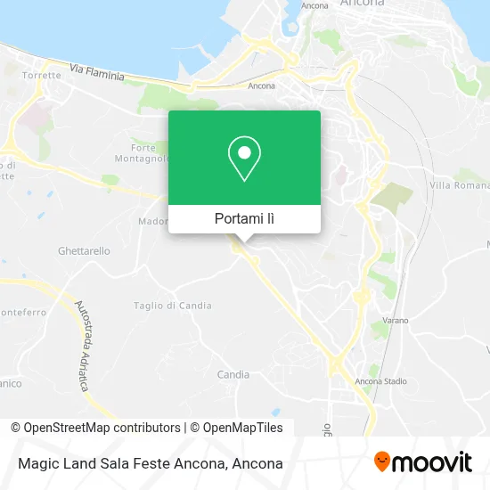 Mappa Magic Land Sala Feste Ancona