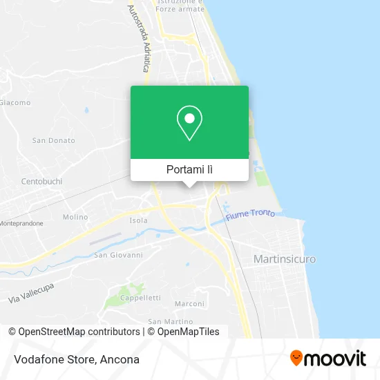 Mappa Vodafone Store