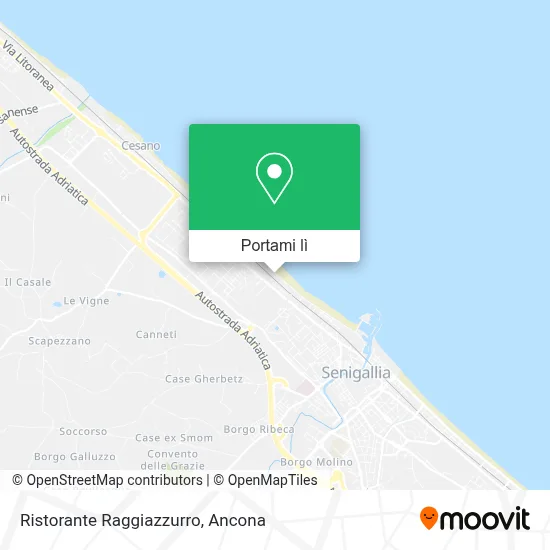 Mappa Ristorante Raggiazzurro