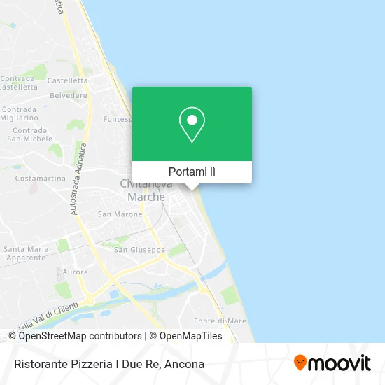 Mappa Ristorante Pizzeria I Due Re