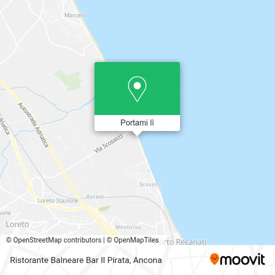 Mappa Ristorante Balneare Bar Il Pirata