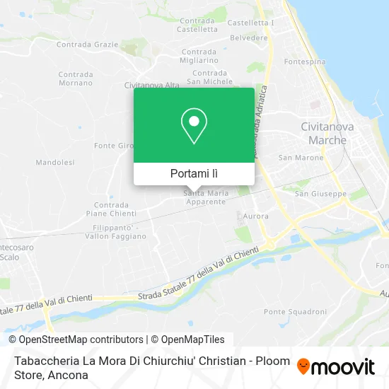 Mappa Tabaccheria La Mora Di Chiurchiu' Christian - Ploom Store