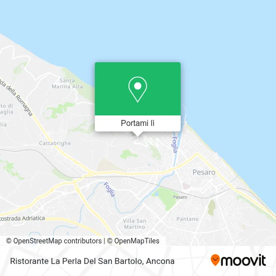 Mappa Ristorante La Perla Del San Bartolo