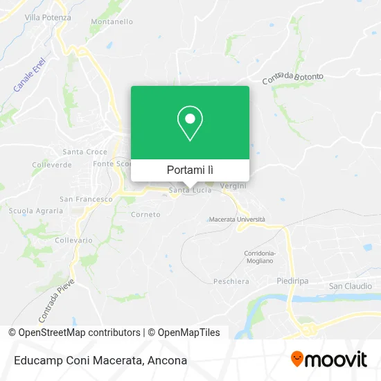 Mappa Educamp Coni Macerata