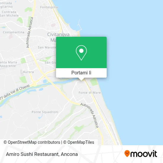 Mappa Amiro Sushi Restaurant