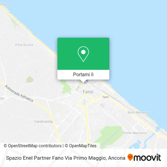Mappa Spazio Enel Partner Fano Via Primo Maggio