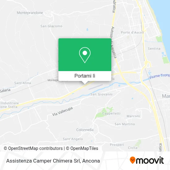 Mappa Assistenza Camper Chimera Srl