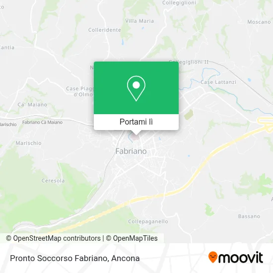 Mappa Pronto Soccorso Fabriano