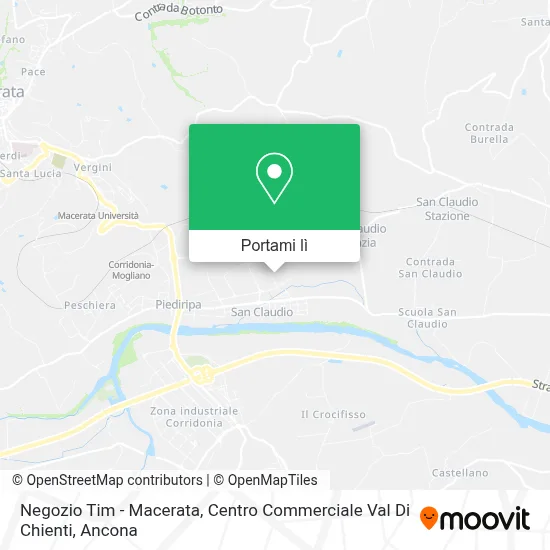 Mappa Negozio Tim - Macerata, Centro Commerciale Val Di Chienti