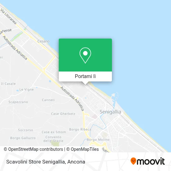 Mappa Scavolini Store Senigallia
