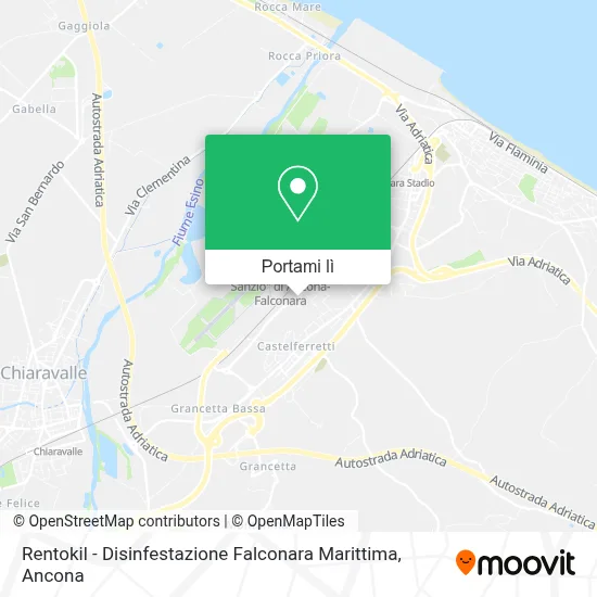 Mappa Rentokil - Disinfestazione Falconara Marittima