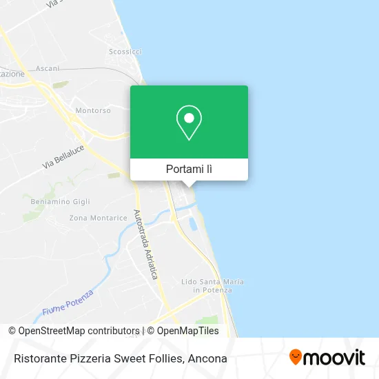 Mappa Ristorante Pizzeria Sweet Follies
