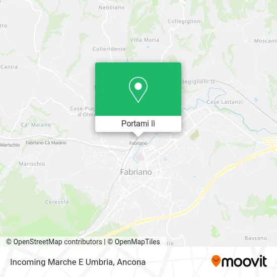 Mappa Incoming Marche E Umbria