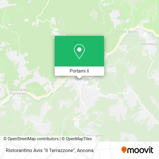 Mappa Ristorantino Avis "Il Terrazzone"