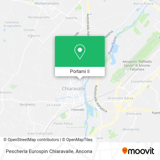 Mappa Pescheria Eurospin Chiaravalle
