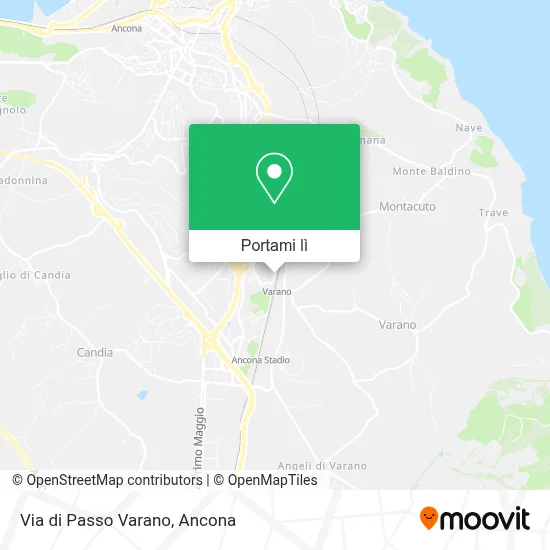 Mappa Via di Passo Varano