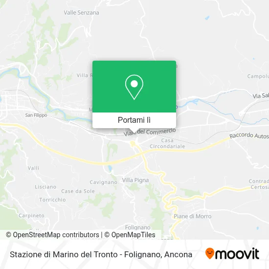 Mappa Stazione di Marino del Tronto - Folignano