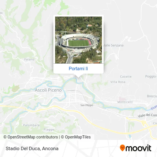 Mappa Stadio Del Duca