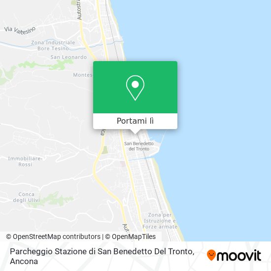 Mappa Parcheggio Stazione di San Benedetto Del Tronto