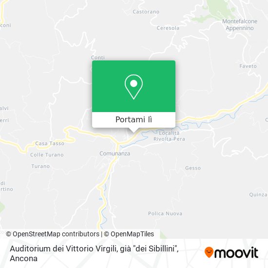 Mappa Auditorium dei Vittorio Virgili, già "dei Sibillini"