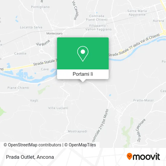 Mappa Prada Outlet