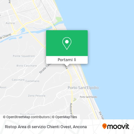 Mappa Ristop Area di servizio Chienti Ovest
