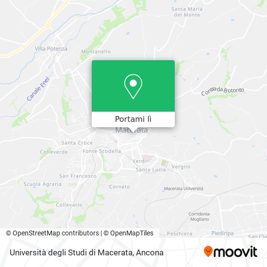 Mappa Università degli Studi di Macerata