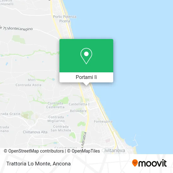 Mappa Trattoria Lo Monte