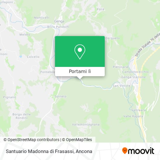 Mappa Santuario Madonna di Frasassi