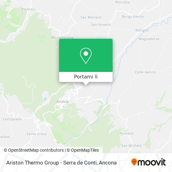 Mappa Ariston Thermo Group - Serra de Conti