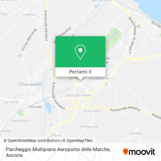 Mappa Parcheggio Multipiano Aeroporto delle Marche