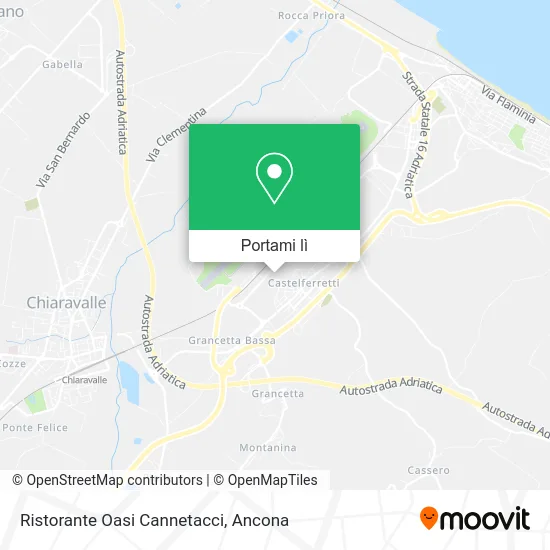 Mappa Ristorante Oasi Cannetacci